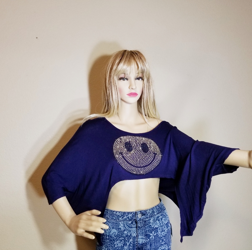 CLEARANCE! BOHO "Smiley" Crop Top